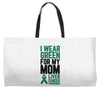 i wear green for my mom liver cancer awareness Weekender Totes