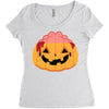 pumpkin brain Women's Triblend Scoop T-shirt