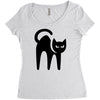 cat black Women's Triblend Scoop T-shirt