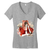 red Women's V-Neck T-Shirt