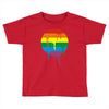 rainbow colored stripes dot running splashes Toddler T-shirt