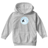 Biker Dinosaur - Dinosaur Riding A Bike To The Moon Youth Hoodie