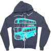 london double decker bus Zipper Hoodie