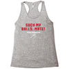 Suck my balls mate Racerback Tank