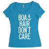 boat hair don't care Women's Triblend Scoop T-shirt