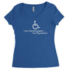i am handicapped i'm psychotic Women's Triblend Scoop T-shirt