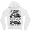 Real Kings Are Born On November 1 Zipper Hoodie