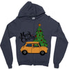 merry christmas car Zipper Hoodie