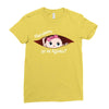 August Peeking Out Baby Girl in Spanish Ladies Fitted T-Shirt