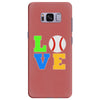 love baseball neon rhinestuds Samsung Galaxy S8 Plus