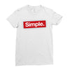 simple red Ladies Fitted T-Shirt
