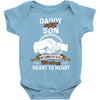 daddy and son not always eye to eye Baby Bodysuit