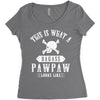 This Is What A Bad Ass Pawpaw Looks Like Women's Triblend Scoop T-shirt