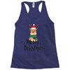 merry cristmas reindeer Racerback Tank