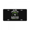 alien abductee survivor tour ufo nerd geek comic funny License Plate