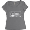 audio cassette 80's 90's party hip hop nostalgia retro Women's Triblend Scoop T-shirt