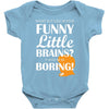 funny little brains Baby Bodysuit