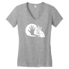 rabbit silhouette Women's V-Neck T-Shirt