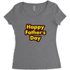 HAPPY FATHER DAY Women's Triblend Scoop T-shirt