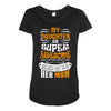 My Daughter Is Super Awesome Her Mom Maternity Scoop Neck T-shirt
