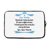 Dear Daddy, Thanks for Being my Dad Baby Boy Letter to Father Laptop sleeve