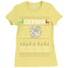 santa gemini christmas ugly t shirts Ladies Fitted T-Shirt