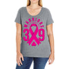 end breast cancer   39 warriors Ladies Curvy T-Shirt