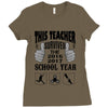This Teacher Survived The 2016 2017 School Year Ladies Fitted T-Shirt