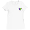 Love Is Love Lgbt Rainbow Heart Ladies Fitted T-Shirt