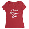 bride's drinking team diamond ring bachelorette Women's Triblend Scoop T-shirt