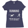 running, we all need a little motivation Ladies Fitted T-Shirt