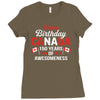 Happy Birthday Canada 150 Years Of Awesomeness Ladies Fitted T-Shirt