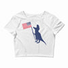 Patriotic T-Rex Crop Top