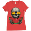 watermelon skull Ladies Fitted T-Shirt