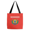 reindeer christmas Tote Bags