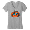 goofy pumpkin Women's V-Neck T-Shirt