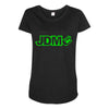 black funny glow in dark glowing Maternity Scoop Neck T-shirt