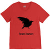 team damon salvatore (4) V-Neck Tee