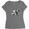 Football Statue Women's Triblend Scoop T-shirt