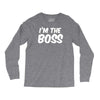 i'm the boss funny nerd Long Sleeve Shirts