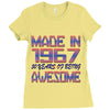 made in 1967 50 years of being awesome Ladies Fitted T-Shirt