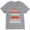 Santa Only Comes Once A Year Pop Pop Is Always Here To Cheer V-Neck Tee