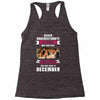 Never Underestimate A Man Who Watches Friends And Was Born in December Racerback Tank