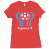 argentina 78 world cup 1978 retro football Ladies Fitted T-Shirt