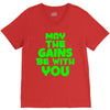 gym gains fitness slogan V-Neck Tee