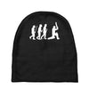 evolution of cricket white silhouette Baby Beanies