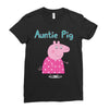 peppa pig auntie pig Ladies Fitted T-Shirt
