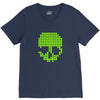 skull pixels t shirt cool funny V-Neck Tee