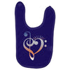 music expresses clef heart girls Baby Bibs