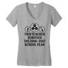 This Teacher Survived The 2016 2017 School Year Women's V-Neck T-Shirt